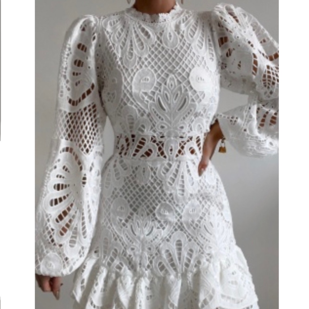 SHOWPO KISS ME NOW DRESS IN WHITE LACE